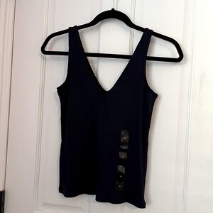 Banana Republic Ribbed V-Neck Tank in Navy, Size XS